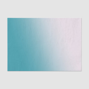 Aquamarine und weiße Steigung Seidenpapier