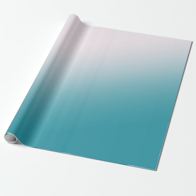 Aquamarine und weiße Strahlung Geschenkpapier (Ungerollt)
