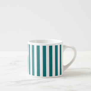 Aquamarine und weiße Streifen Espressotasse