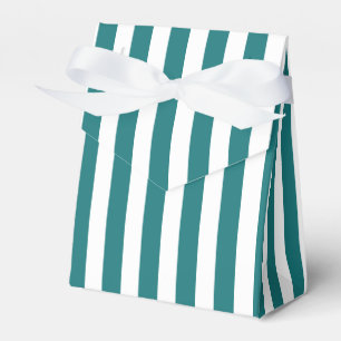 Aquamarine und weiße Streifen Geschenkschachtel