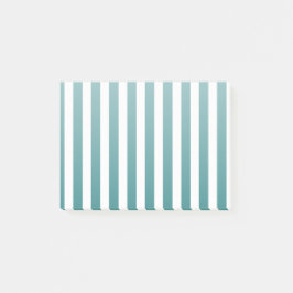 Aquamarine und weiße Streifen Post-it Klebezettel