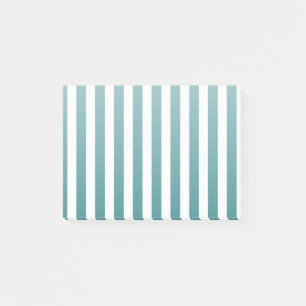 Aquamarine und weiße Streifen Post-it Klebezettel