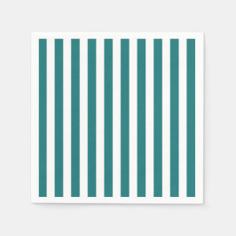 Aquamarine und weiße Streifen Serviette