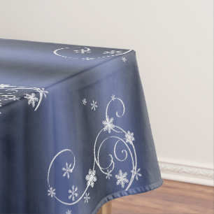 Aquamarine und weiße Wirbel Weihnachten Tischdecke