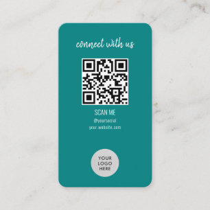Aquamarine Verbindung mit QR-Code von uns Visitenkarte