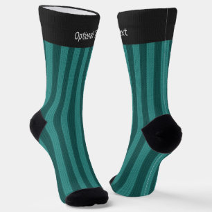 Aquamarine vertikale Streifen - Stilgeflecht - Slo Socken