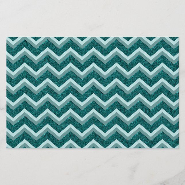 Aquamarine Verzierungsfolie Briefpapier (Vorderseite)