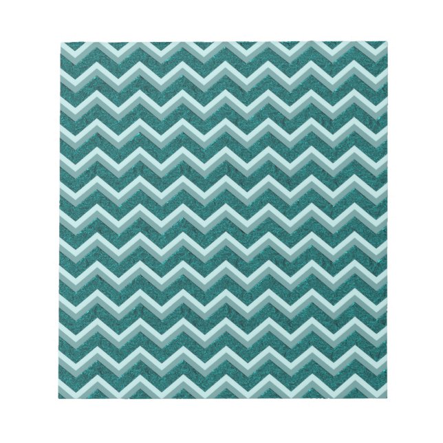 Aquamarine Verzierungsfolie Notizblock (Vorderseite)
