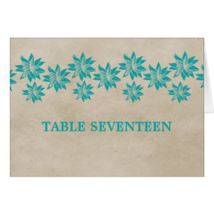 Aquamarine Vintage Tischnummer