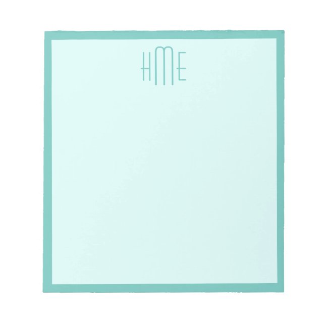 Aquamarine Vorlage für drei Namen Notizblock (Vorderseite)