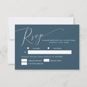 Aquamarine Wahl für eine Hochzeit RSVP Karte