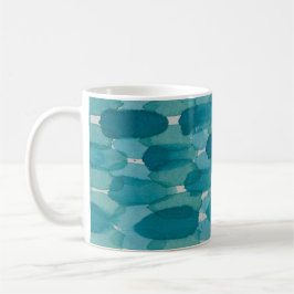 Aquamarine Wasserfarbe Pinselstriche Tasse