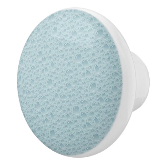 Aquamarine Wassertropfen Keramikknauf (Rechts)