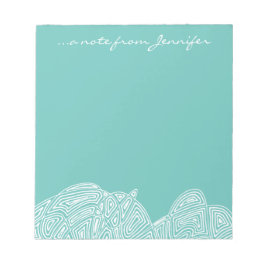 Aquamarine Waves Notizblock