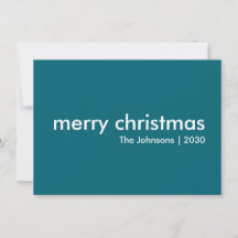 Aquamarine Weihnachten | Rauchblau Minimal einfach