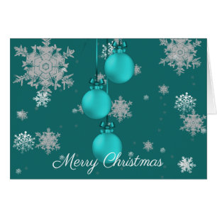 Aquamarine Weihnachtsschmuck Grußkarte