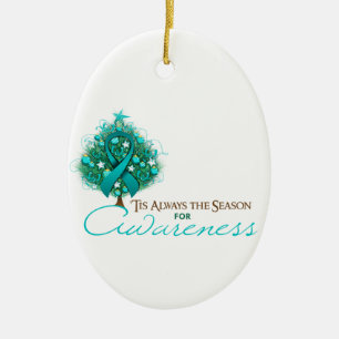 Aquamarine Weihnachtszeit Keramikornament