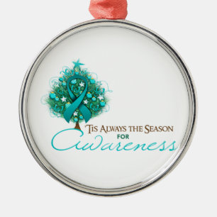 Aquamarine Weihnachtszeit Ornament Aus Metall