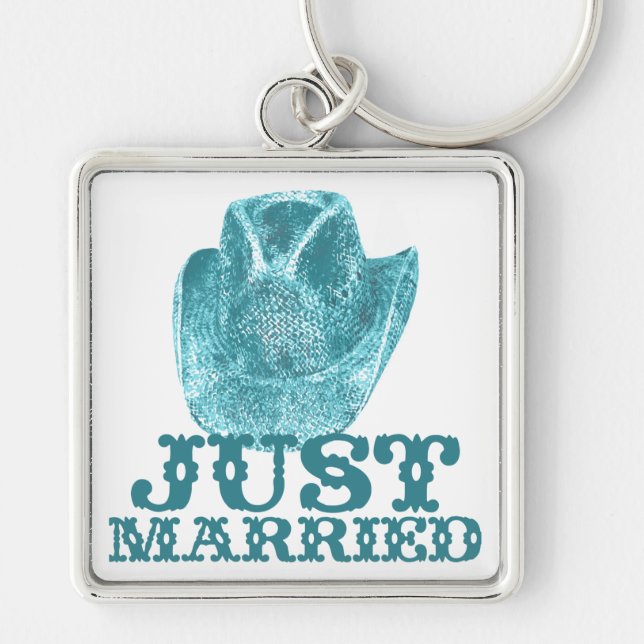 Aquamarine Western Vintage Hochzeiten Schlüsselanhänger (Vorne)