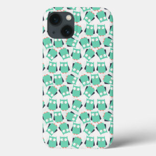 Aquamarine Whimsical Owls Case-Mate iPhone Hülle
