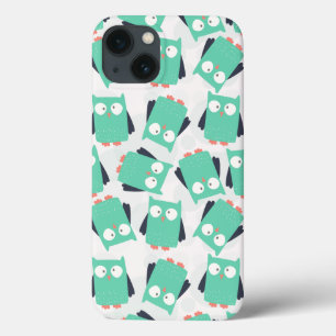 Aquamarine Whimsical Owls Case-Mate iPhone Hülle