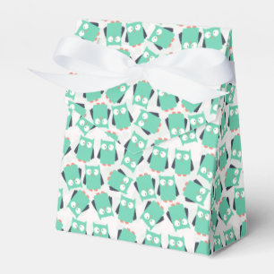 Aquamarine Whimsical Owls Geschenkschachtel