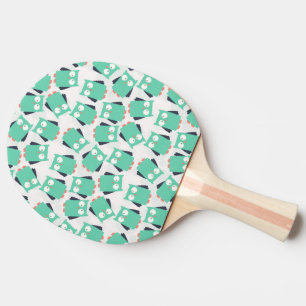 Aquamarine Whimsical Owls Tischtennis Schläger
