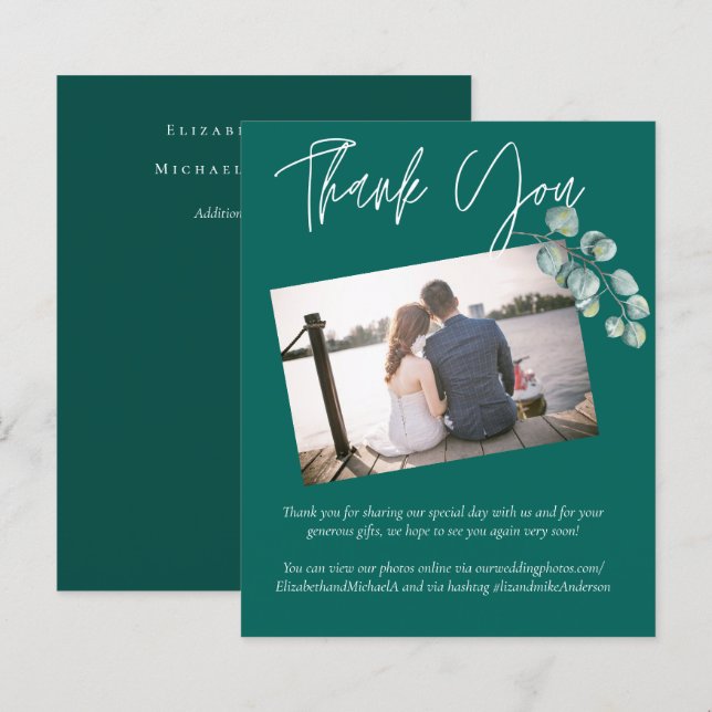 Aquamarine White-EUCALYPTUS-Hochzeit mit geringem  (Vorne/Hinten)