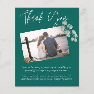Aquamarine White-EUCALYPTUS-Hochzeit mit geringem Flyer
