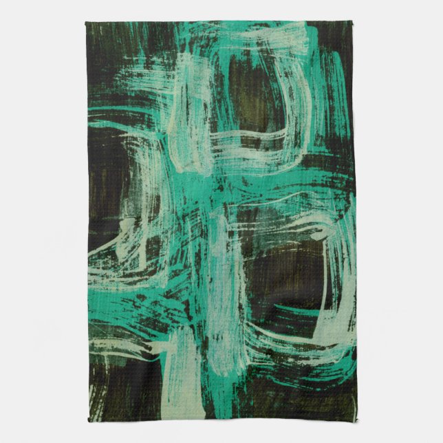 Aquamarine Windows I Geschirrtuch (Vertikal)