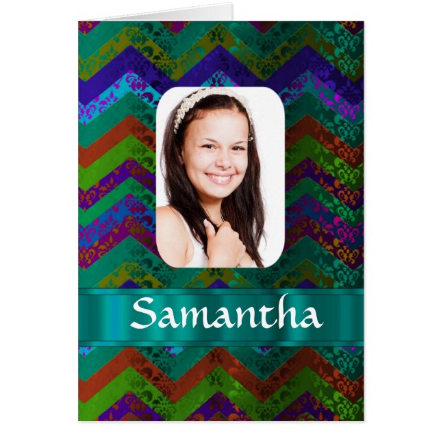 Aquamarine Zickzack Bildvorlage (Vorne)