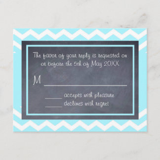 Aquamarine Zickzack RSVP-Karte RSVP Karte