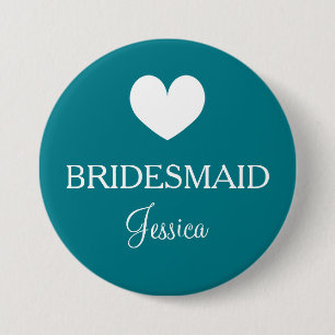 Aquamarinebrautjungfern-Abzeichen für wedding Button