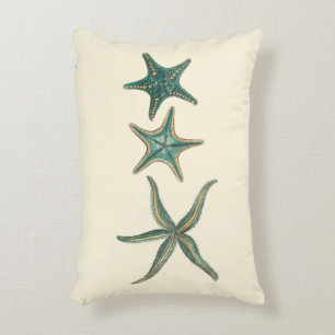 Aquamarinedreifache Starfish Zierkissen