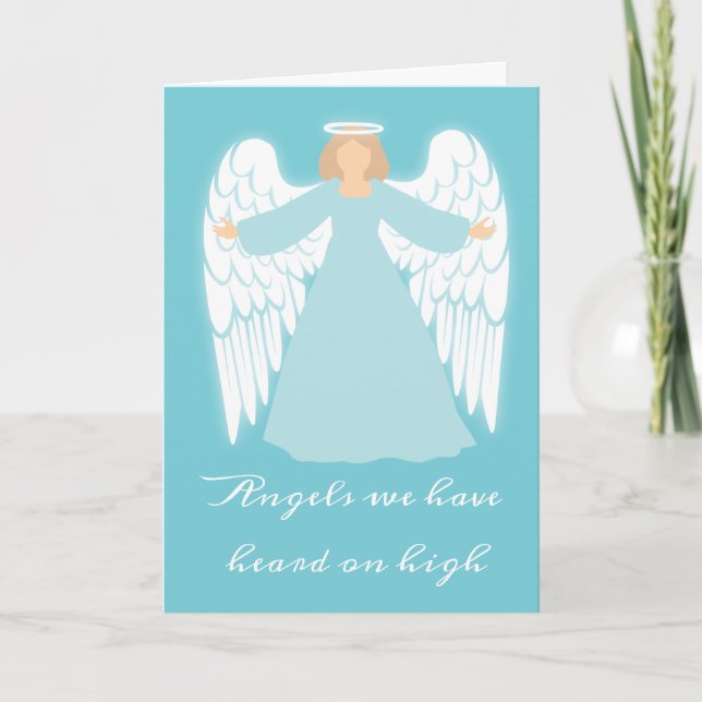 Aquamariner Angel Feiertagskarte (Vorderseite)