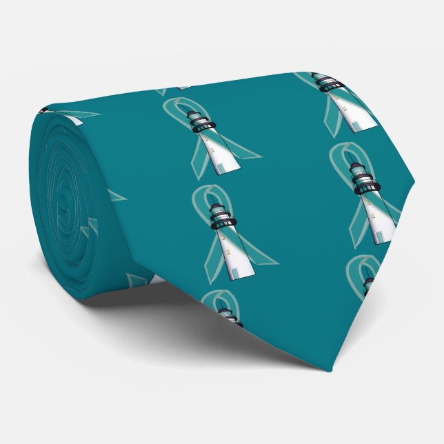 Aquamariner Bewusstseins-Band-Leuchtturm der Krawatte (Gerollt)