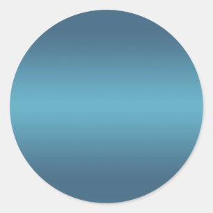 Aquamariner Blauer Farbverlauf - Maßgeschneiderte  Runder Aufkleber