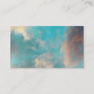 Aquamariner blauer Himmel und Wolken Visitenkarte