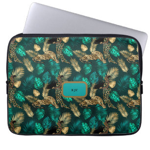 "Aquamariner blauer Leopard" - Notebookgehäuse Laptopschutzhülle