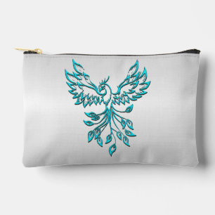 Aquamariner Blue Phoenix Anstieg auf Silber Zubehörtasche