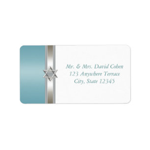 Aquamariner Blue Star von David Address Labels Adressaufkleber
