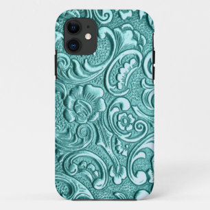 Aquamariner Blumendruck I Phone. Case-Mate iPhone Hülle