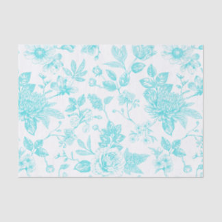 Aquamariner Blumenstrauß Seidenpapier