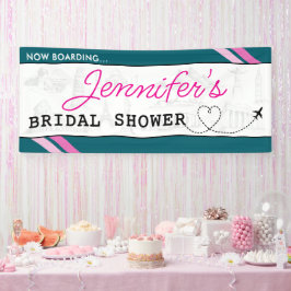 Aquamariner Boarding Pass Brautparty Banner