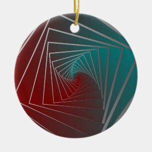 aquamariner Bordeaux-Spin Keramik Ornament