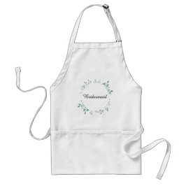 Aquamariner botanischer Textureffekt Bridesmaid Schürze