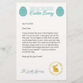 Aquamariner Brief vom Osterhasen