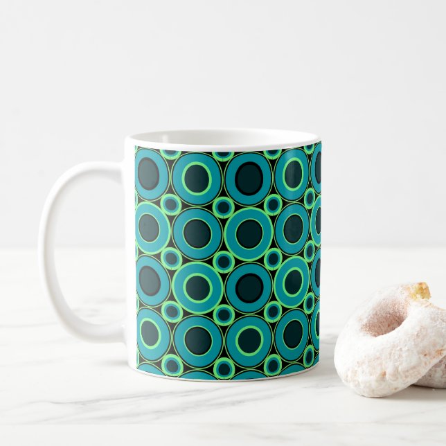 Aquamariner Donut mit Minze Kaffeetasse (Mit Donut)