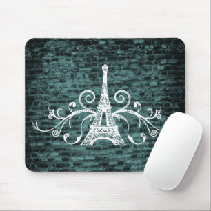 Aquamariner Eiffelturm Grunge Mouse Pad Mousepad