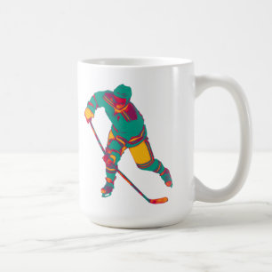 Aquamariner Eishockeyspieler, personalisierte Umar Kaffeetasse
